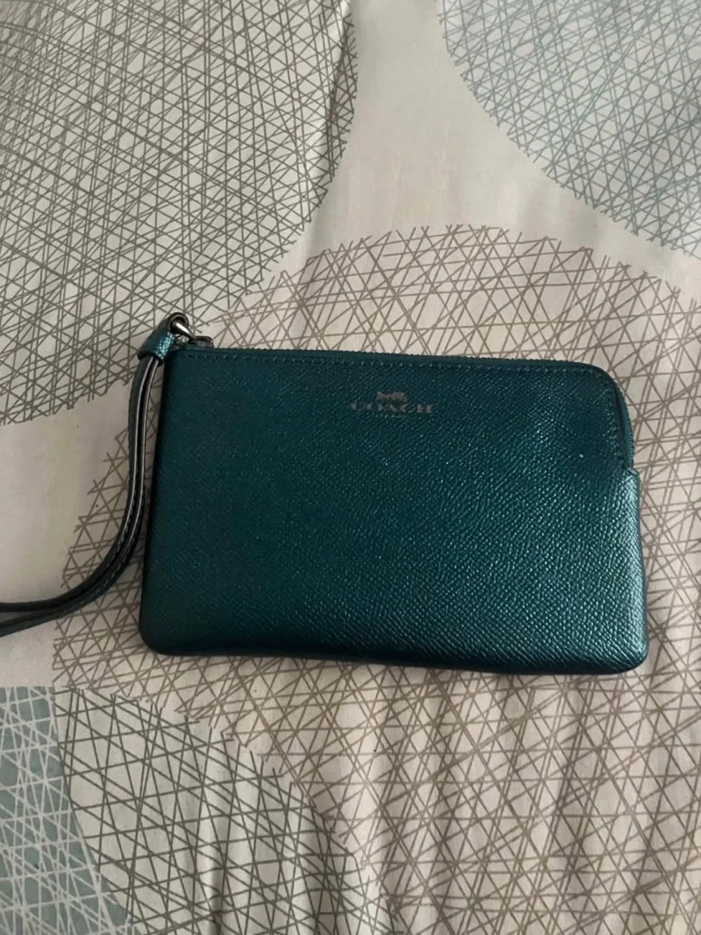 Coach metallic teal